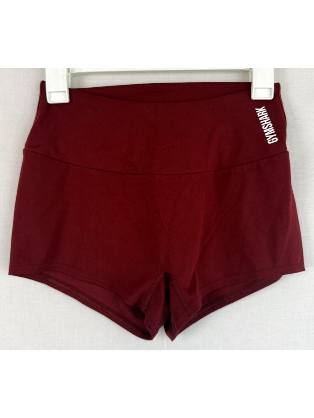 Gymshark Shorts Womens Medium Burgundy High Rise Athletic Stretch Workout